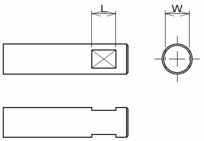 スパナ用に使われるシャフトの二面幅の規格・公差寸法表
