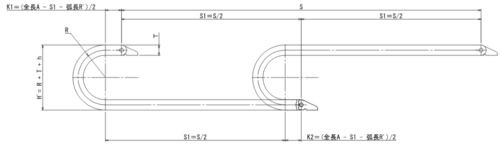 ケーブルベアの長さ・リンク数・キリの良い設置寸法の決め方2