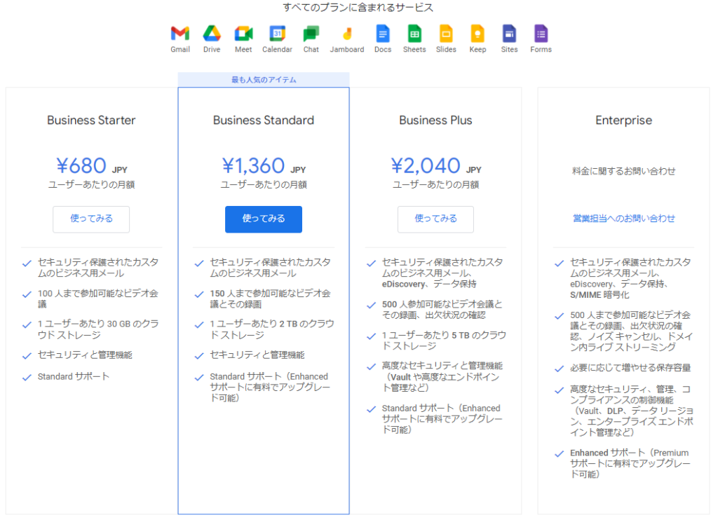 機械設計でフリーランスになる際に導入したクラウド「Google-Workspace」1